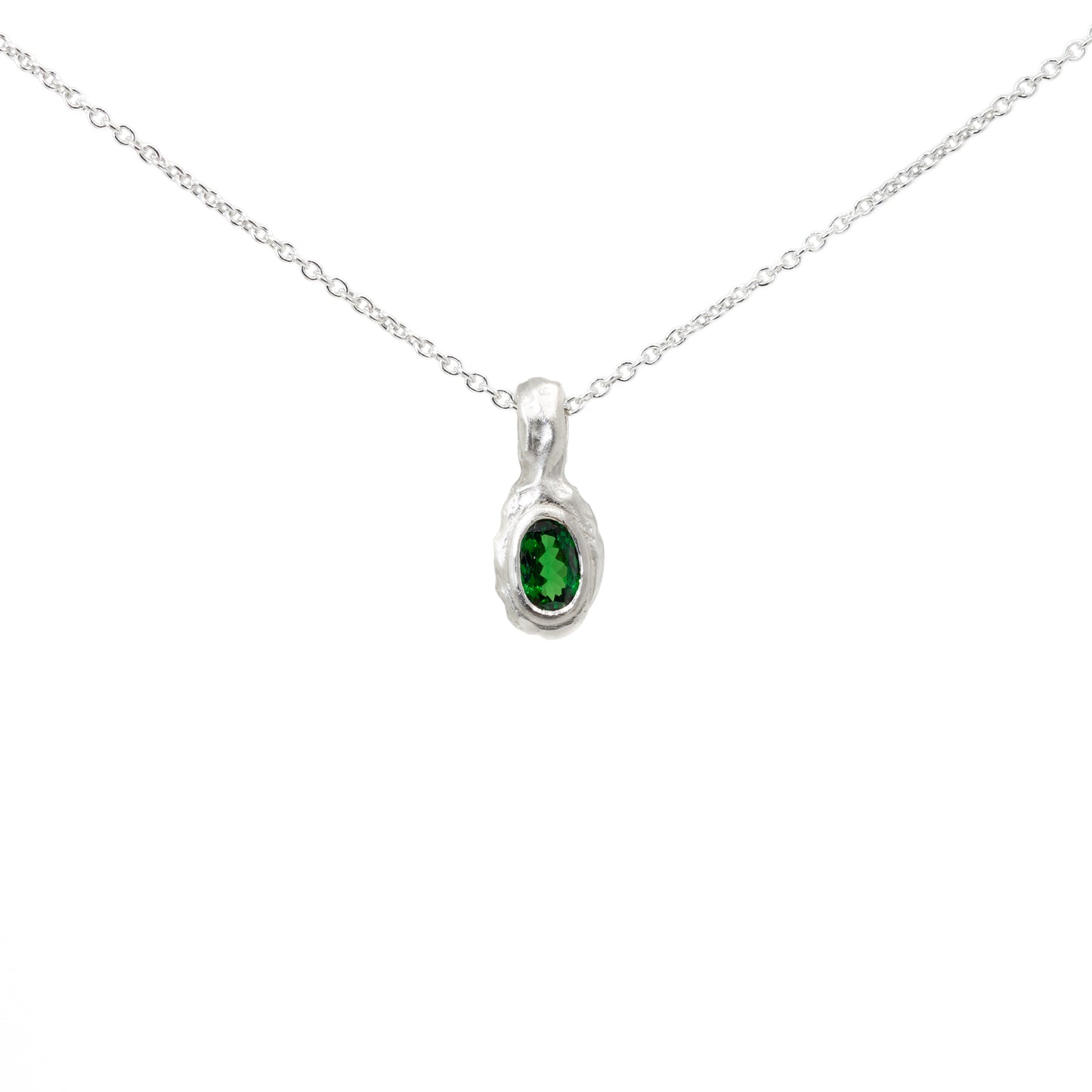 Sterling Silver Tsavorite Pendant