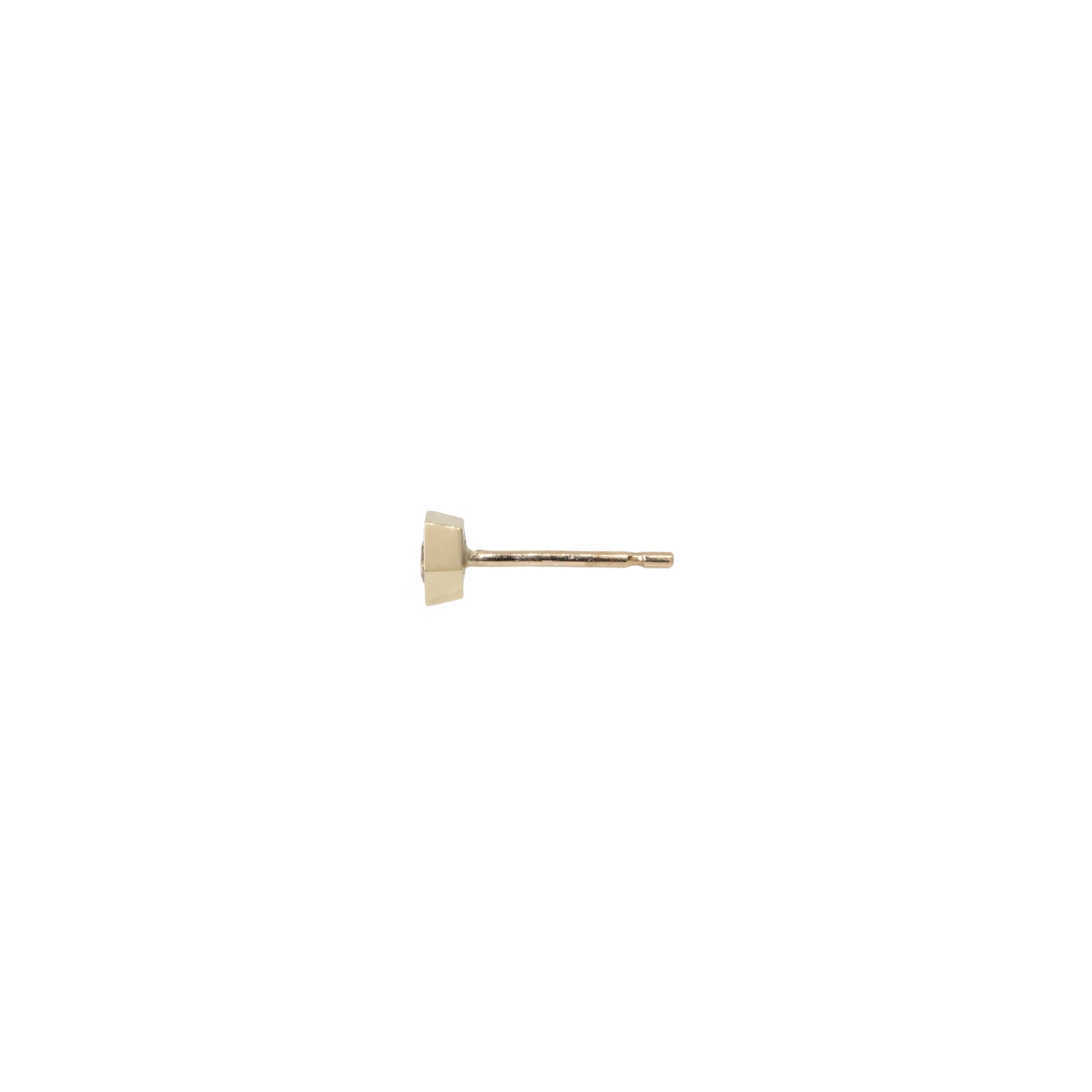 Hive Studs with Diamonds in 9ct Yellow Gold