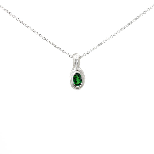 Sterling Silver Tsavorite Pendant