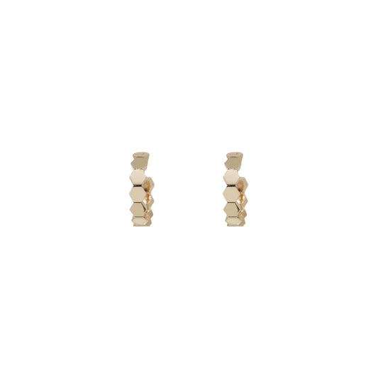 Hive Hoops in 9ct Yellow Gold