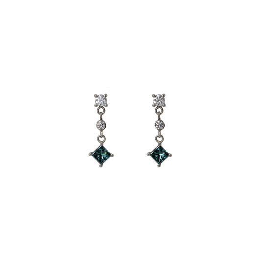Blue Diamond Earrings