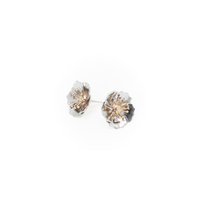 Bespoke Mixed-Metal Flower Earrings